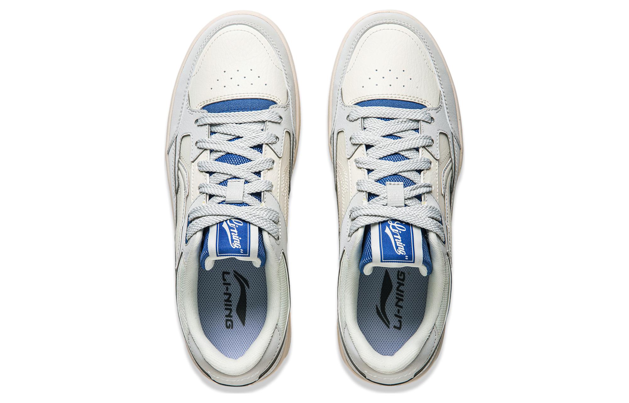 Shop LiNing李寧 天跡 休閒百搭 防滑耐磨 低筒 板鞋 男款 灰白