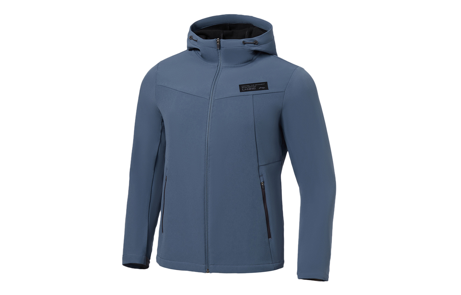 Li-Ning Training Fitness Fleece Logo Hooded Jacket Winter Gray Indigo AFDR513-5
