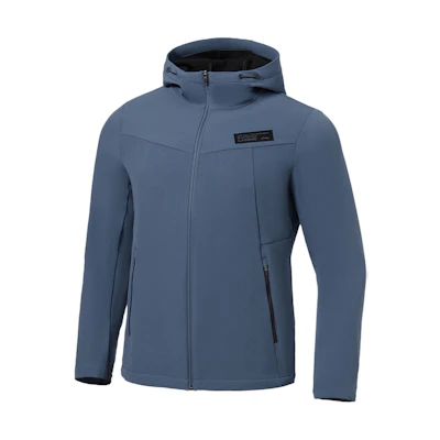 Li-Ning Training Fitness Fleece Logo Hooded Jacket Winter Gray Indigo AFDR513-5