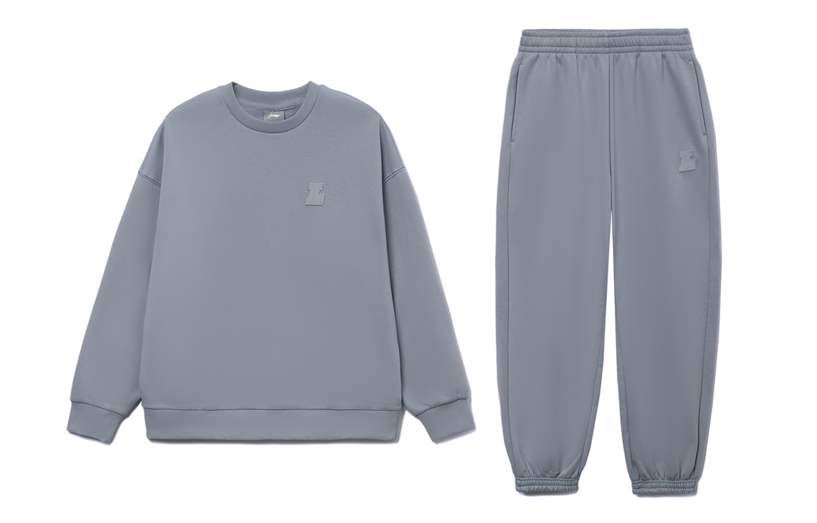 Li-Ning Training Fleece Pullover Sweatshirt & Jogger Set Grey AWER020-2