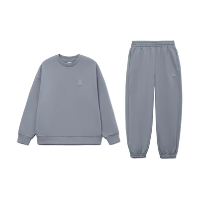 Li-Ning Training Fleece Pullover Sweatshirt & Jogger Set Grey AWER020-2