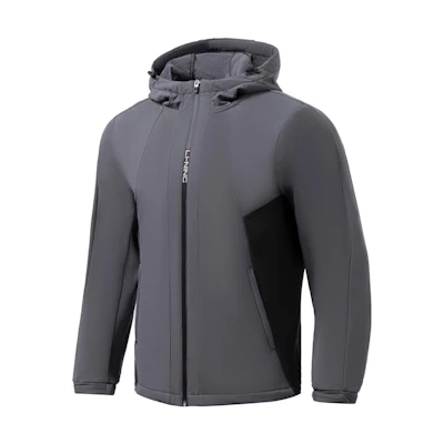 Li-Ning Training Hoodie Jacket with Logo Print in Thunderstorm Gray AFDR515-3