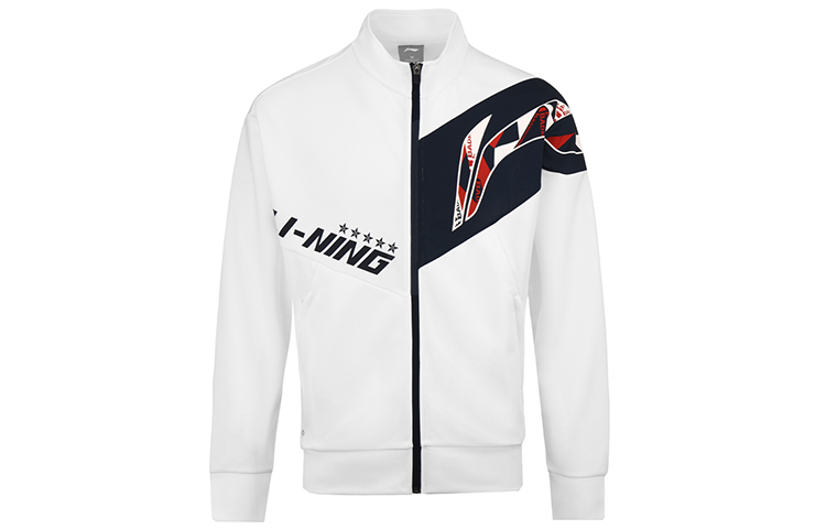 Li-Ning Training Series Big Logo Print Zip-Up Jacket White () AWDS363-2