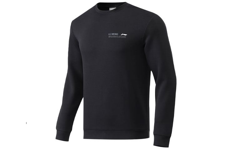 Li-Ning Training Series Black Crewneck Pullover Sweatshirt AWDR101-1