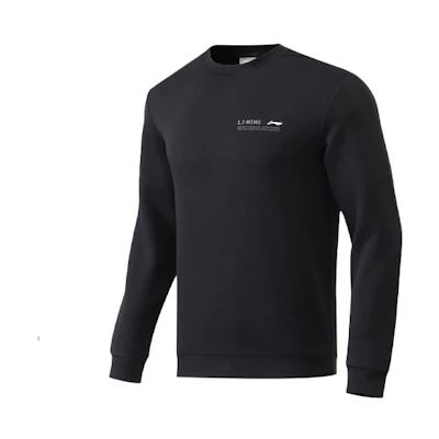 Li-Ning Training Series Black Crewneck Pullover Sweatshirt AWDR101-1