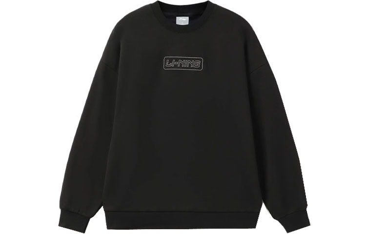 Li-Ning Training Series Black Fleece Crewneck Sweatshirt Unisex Winter Wear AWDRB76-1