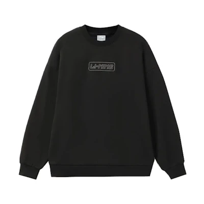 Li-Ning Training Series Black Fleece Crewneck Sweatshirt Unisex Winter Wear AWDRB76-1