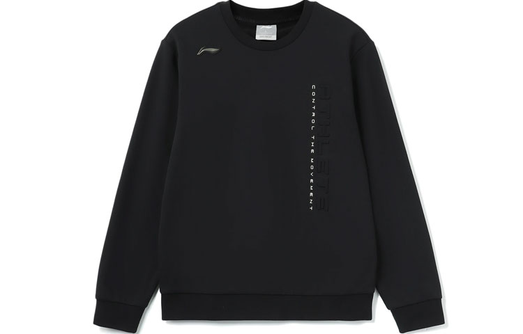 Li-Ning Training Series Black Fleece Pullover Winter Hoodie for Men AWDR671-1