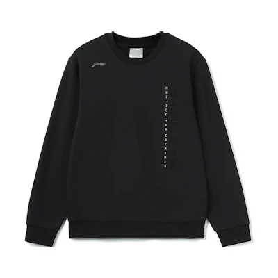 Li-Ning Training Series Black Fleece Pullover Winter Hoodie for Men AWDR671-1