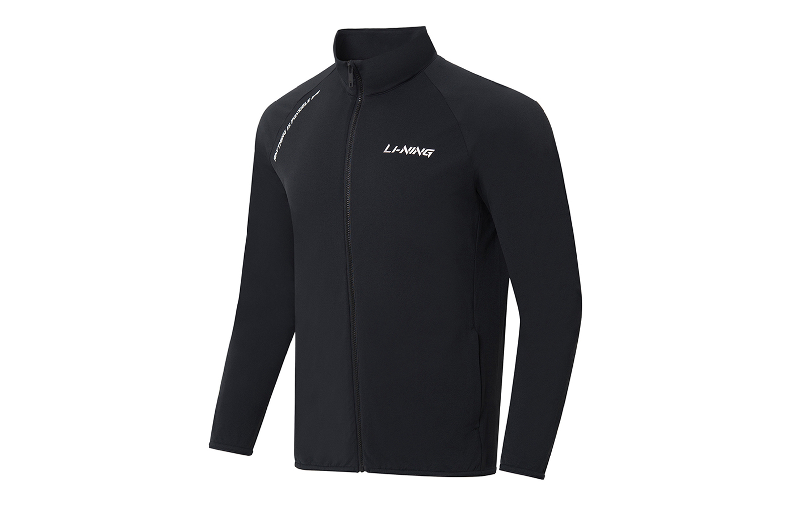 Li-Ning Training Series Black High-Collar Loose Sports Jacket AWDS591-4
