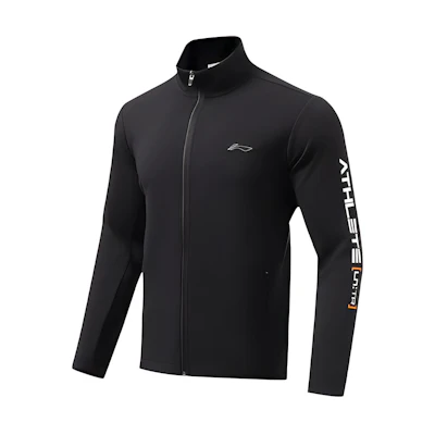 Li-Ning Training Series Black High-Neck Logo Print Jacket AWDR313-1