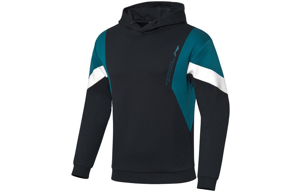Li-Ning Training Series Black Hoodie - Comfortable & Minimalist Style AWDQ107-1