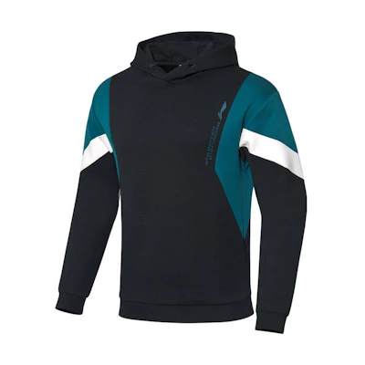 Li-Ning Training Series Black Hoodie - Comfortable & Minimalist Style AWDQ107-1