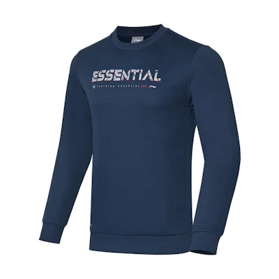 Li-Ning Training Series Casual Pullover Knit Sweatshirt Guangdong Blue AWDQ675-2