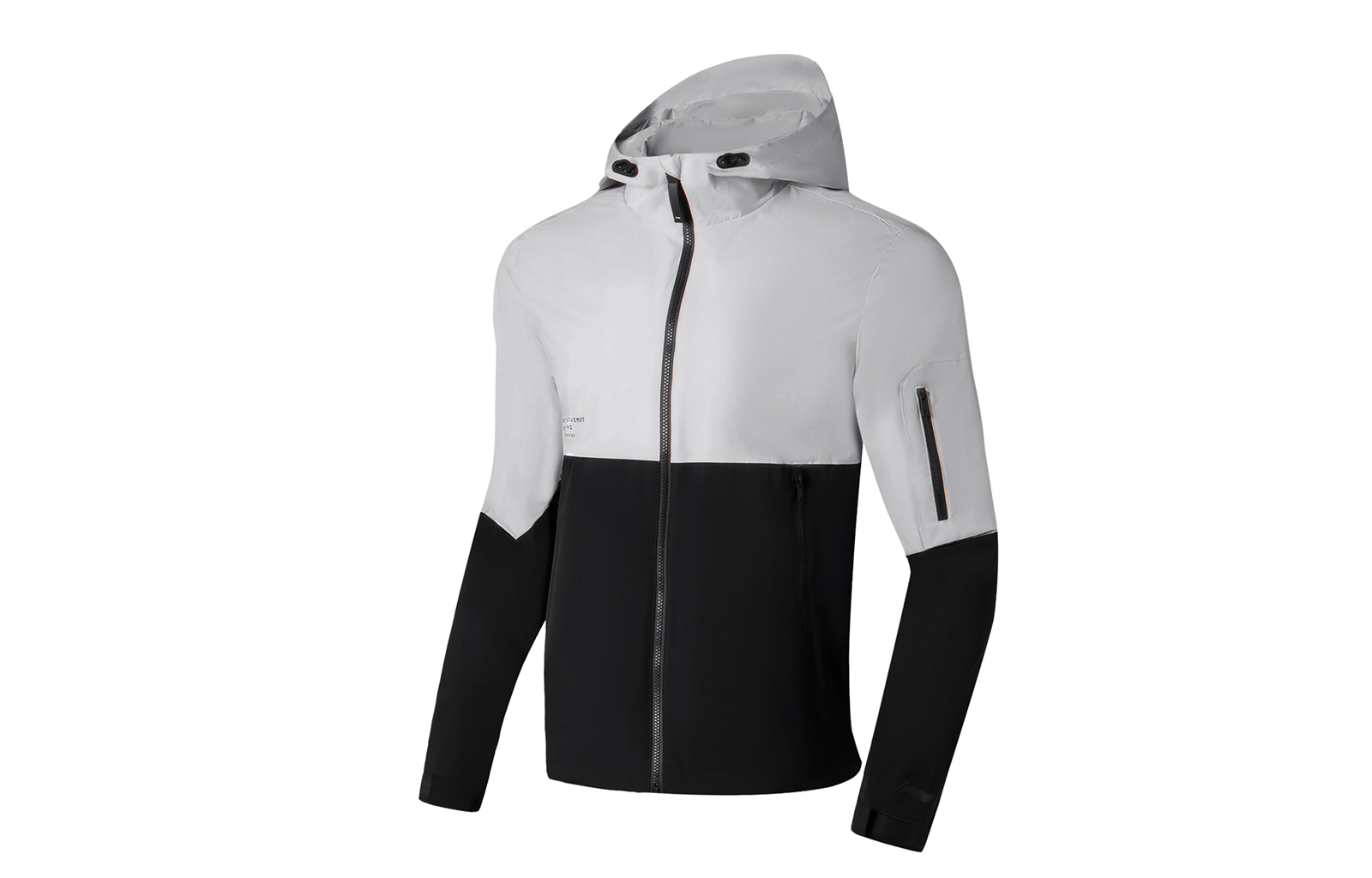 Li-Ning Training Series Colorblock Hooded Zip Windbreaker Mech Grey AFDSD17-5