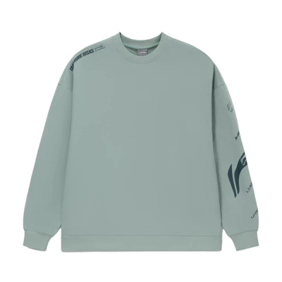 Li-Ning Training Series Colorblock Logo Sweatshirt Unisex Green AWDRD38-7