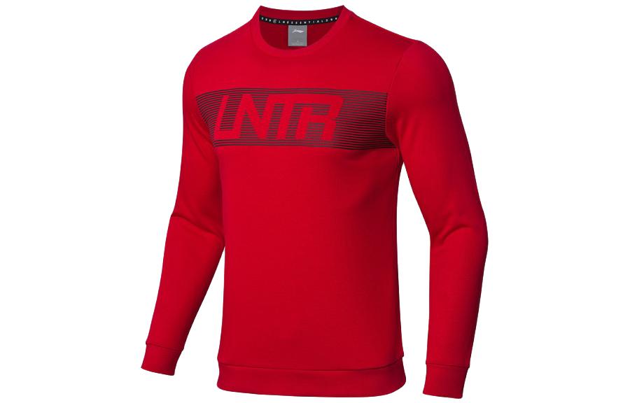 Li-Ning Training Series Crewneck Pullover Sweatshirt Bulls Red () AWDP065-4