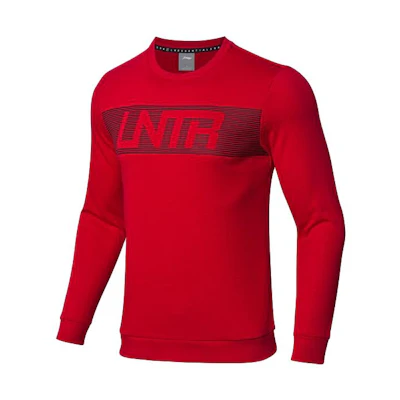 Li-Ning Training Series Crewneck Pullover Sweatshirt Bulls Red () AWDP065-4
