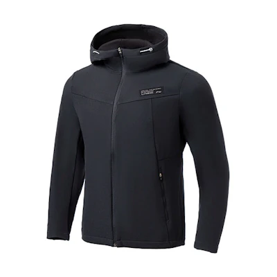 Li-Ning Training Series Fleece-Lined Logo Hoodie Jacket Black Winter Edition AFDR513-1