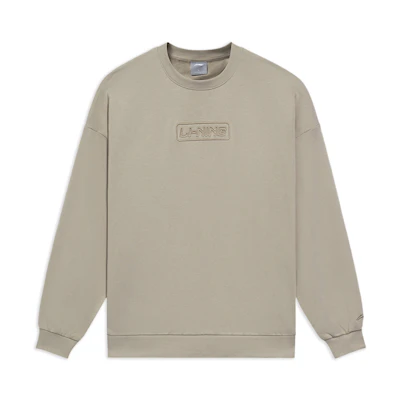 Li-Ning Training Series Fleece Crew Neck Sweatshirt Unisex - Cashmere Gray AWDRB76-11