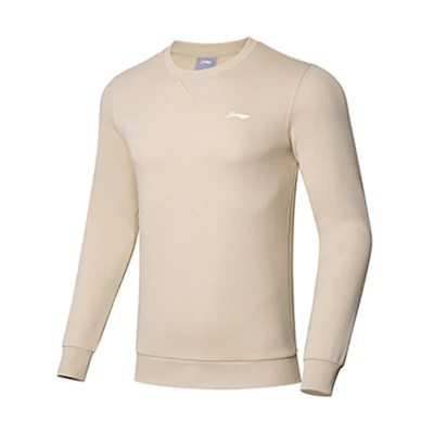 Li-Ning Training Series Fleece Crewneck Sweatshirt Winter Khaki AWDRF59-1
