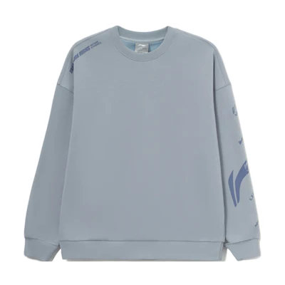 Li-Ning Training Series Fleece Pullover Sweatshirt Winter Unisex Grey AWDRD38-10