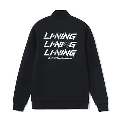 Li-Ning Training Series Fleece Zip-Up Jacket for Men - Black AWDRD41-1