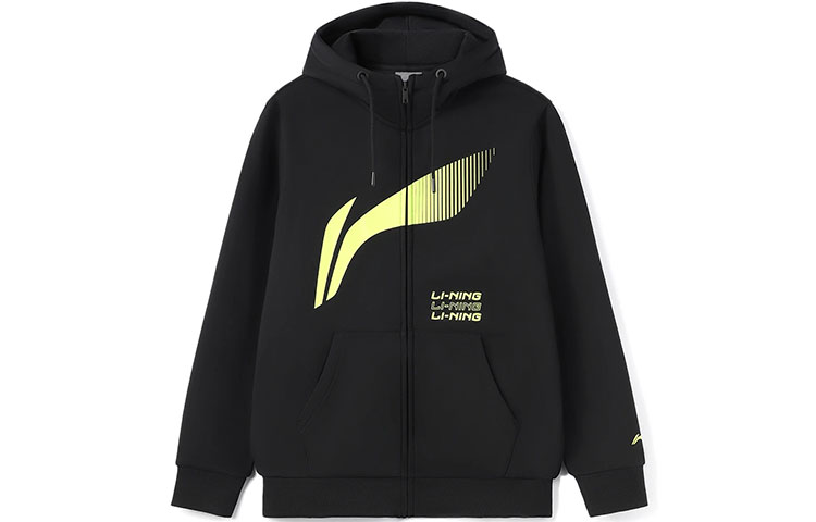 Li-Ning Training Series Fleece Zip-Up Sweatshirt Unisex - Black AWDRD40-6