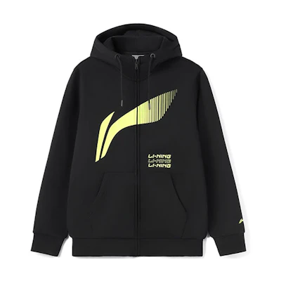 Li-Ning Training Series Fleece Zip-Up Sweatshirt Unisex - Black AWDRD40-6