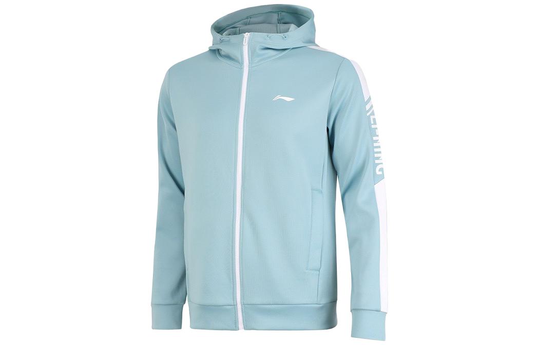 Li-Ning Training Series Forget-Me-Not Blue Logo Print Long-Sleeve Sweatshirt AWDR459-5
