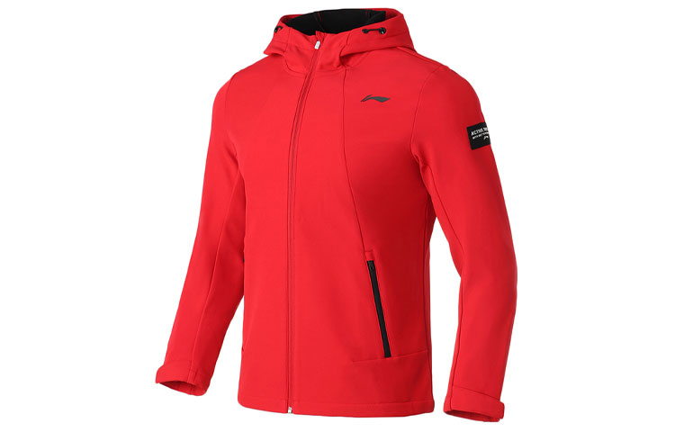 Li-Ning Training Series Full-Zip Hooded Fleece Jacket - Bulls Red AFDQ703-4