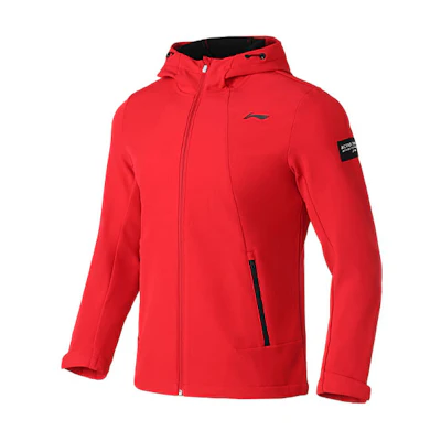 Li-Ning Training Series Full-Zip Hooded Fleece Jacket - Bulls Red AFDQ703-4