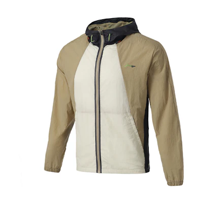 Li-Ning Training Series Graphic Colorblock Hoodie Jacket Men’s Pepper Brown/Cloud White AFDR119-2