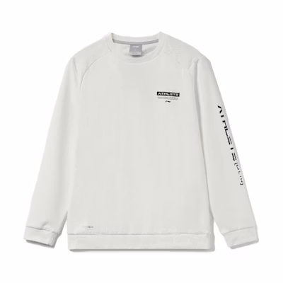 Li-Ning Training Series Ice-Feel Printed Pullover Hoodie - Off-White AWDR311-3
