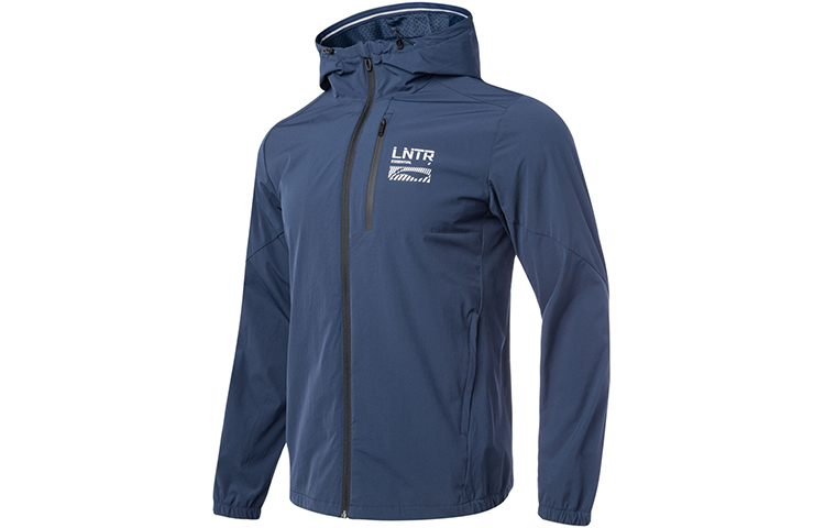 Li-Ning Training Series Letter Print Hooded Jacket - Blue AFDQ353-3