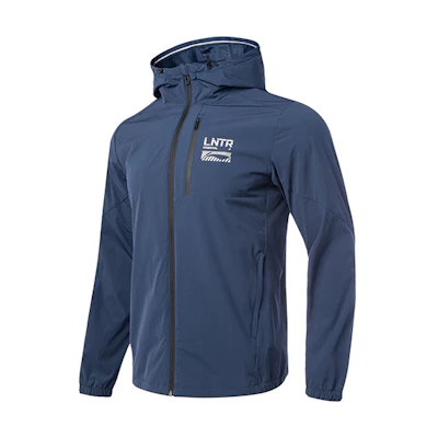 Li-Ning Training Series Letter Print Hooded Jacket - Blue AFDQ353-3