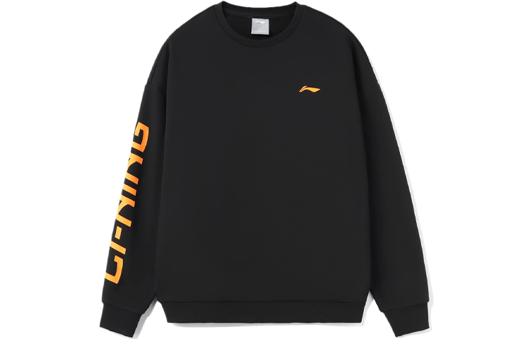 Li-Ning Training Series Logo Fleece Crewneck Sweatshirt Unisex Black AWDRF44-1