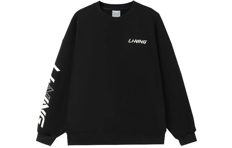 Li-Ning Training Series Logo Printed Crewneck Sweatshirt Black AWDRB77-1