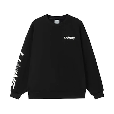 Li-Ning Training Series Logo Printed Crewneck Sweatshirt Black AWDRB77-1