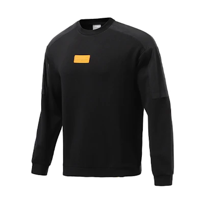 Li-Ning Training Series Oversized Crewneck Pullover Sweatshirt Black AWDR365-1