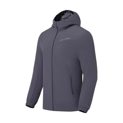 Li-Ning Training Series Reflective Quick-Dry Hooded Jacket Male - Earth Gray AFXS001-3