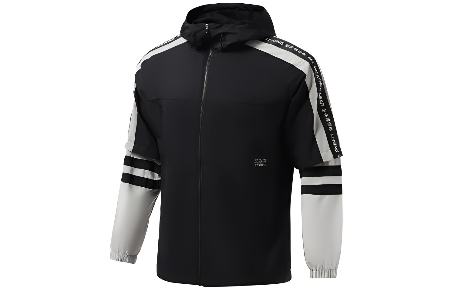Li-Ning Training Series Relaxed Fit Breathable Sports Hoodie Jacket Black AFDR355-1