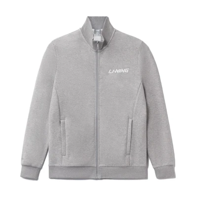 Li-Ning Training Series Solid Color Logo Zip-Up Jacket Gray () AWDRD41-2