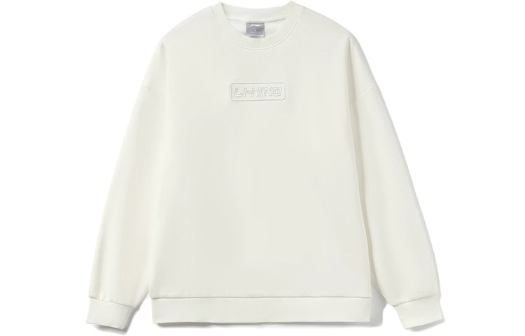Li-Ning Training Series Unisex Fleece Pullover Sweatshirt White AWDRB76-6