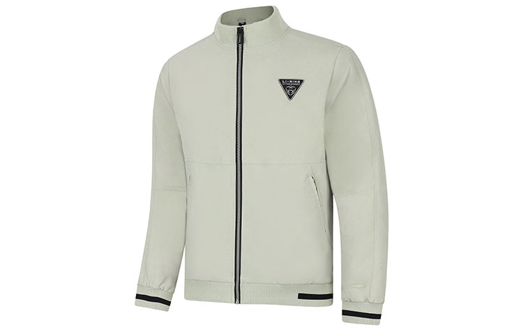 Li-Ning Training Series Water-Resistant Logo Badge Jacket Taupe Gray AJDT703-1