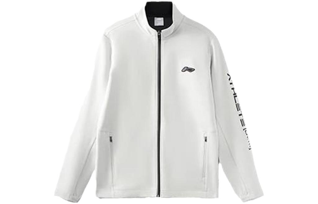 Li-Ning Training Series White Logo Print High-Neck Zip Jacket for Men AWDR313-4