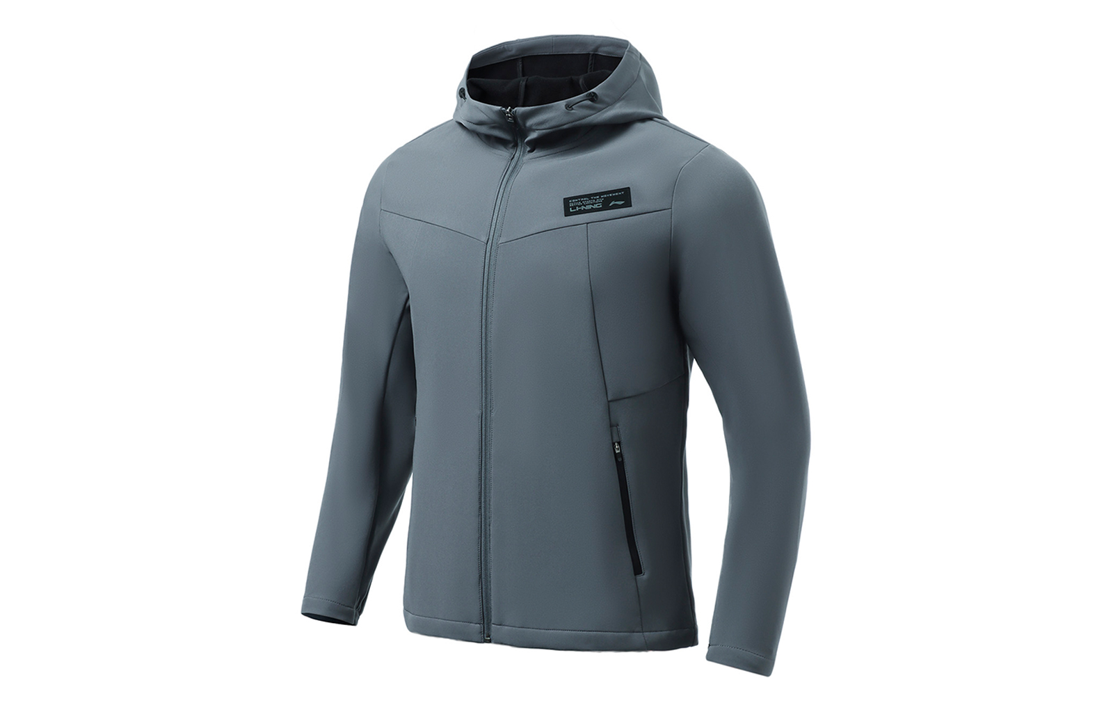 Li-Ning Training Series Windproof Running Hoodie Jacket Thunder Gray AFDR513-2