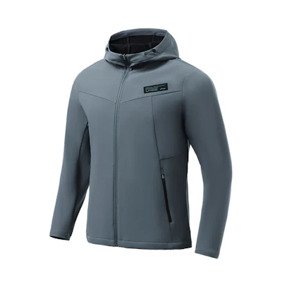 Li-Ning Training Series Windproof Running Hoodie Jacket Thunder Gray AFDR513-2