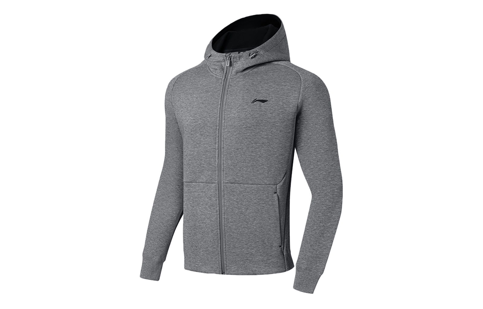 Li-Ning Training Series Zipper Hoodie Light Gray with Logo Print AWDSF93-3
