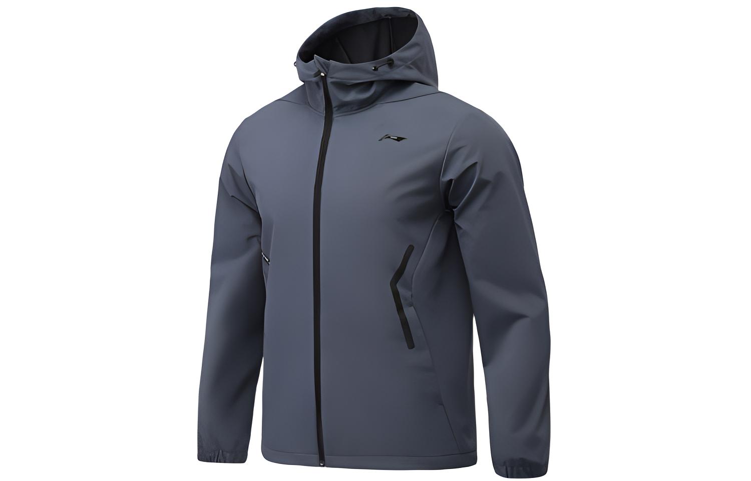 Li-Ning Training Windproof Hoodie Jacket Deep Shadow Blue - AFDR057-3